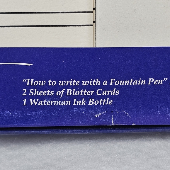 Waterman Phileas FP Set Green Marble GT Ink Fountain Pen NOS W/ Gift Box Boss - Picture 12 of 16